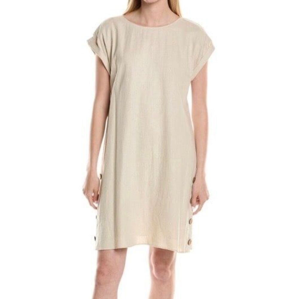 Jones New York Linen-Blend Shift Dress Size L New With Tags